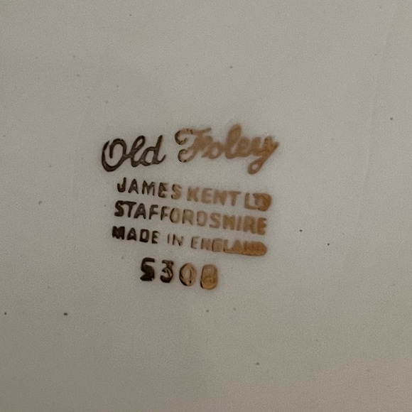 Vintage Old Foley made in England pink and red roses Cake Plate or Platter - Picture 3 of 3